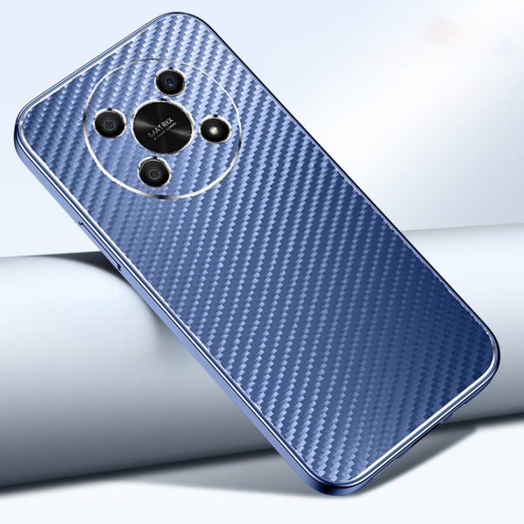 For Honor X30 5G Metal Frame Carbon Fiber Phone Case(Grey)