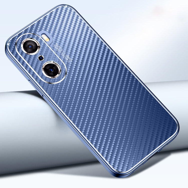 For Honor 60 Metal Frame Carbon Fiber Phone Case