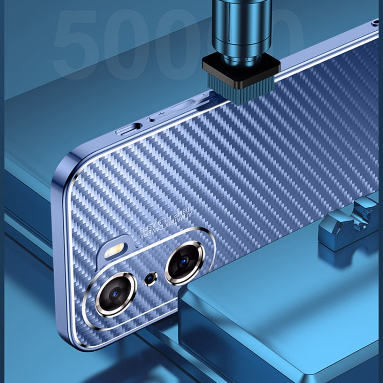 For Honor 60 Metal Frame Carbon Fiber Phone Case