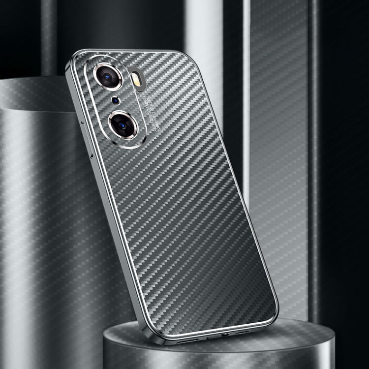 For Honor 60 Metal Frame Carbon Fiber Phone Case