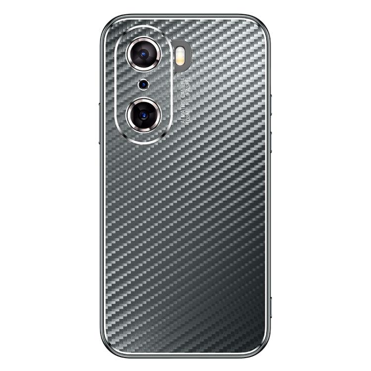 For Honor 60 Metal Frame Carbon Fiber Phone Case