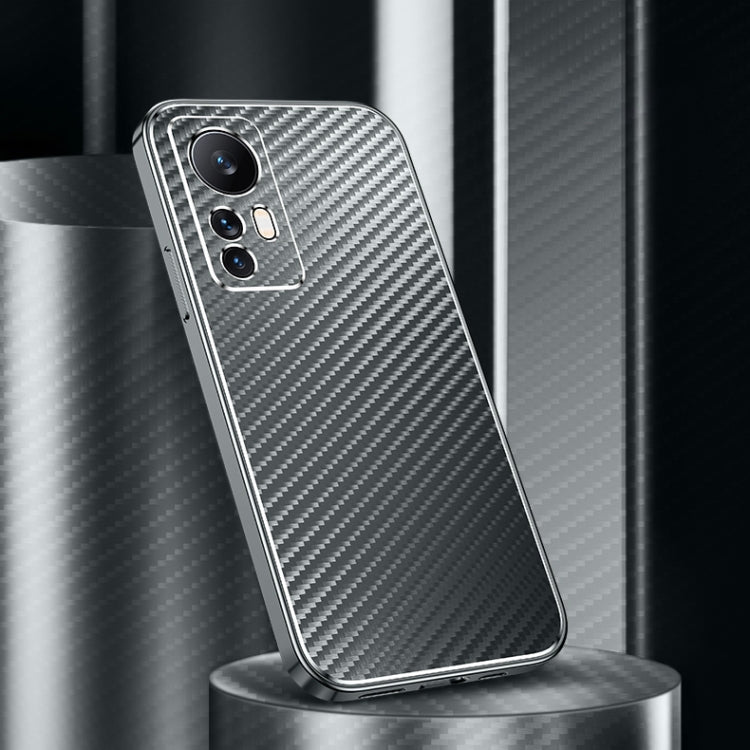 For Xiaomi 12 / 12X Metal Frame Carbon Fiber Phone Case