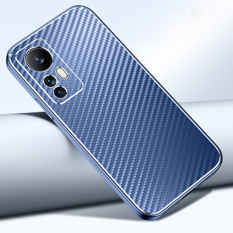 For Xiaomi 12 / 12X Metal Frame Carbon Fiber Phone Case