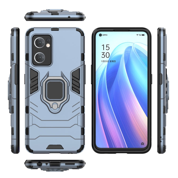For OPPO Reno7 5G International Version Shockproof PC + TPU Protective Phone Case with Magnetic Ring Holder