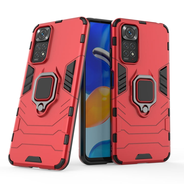 For Xiaomi Redmi Note 11 / Note 11S Global Shockproof PC + TPU Protective Phone Case with Magnetic Ring Holder