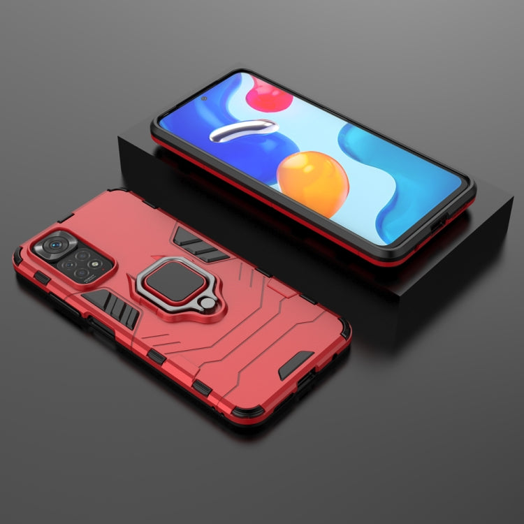 For Xiaomi Redmi Note 11 / Note 11S Global Shockproof PC + TPU Protective Phone Case with Magnetic Ring Holder