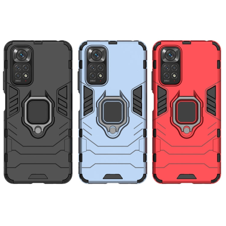 For Xiaomi Redmi Note 11 / Note 11S Global Shockproof PC + TPU Protective Phone Case with Magnetic Ring Holder