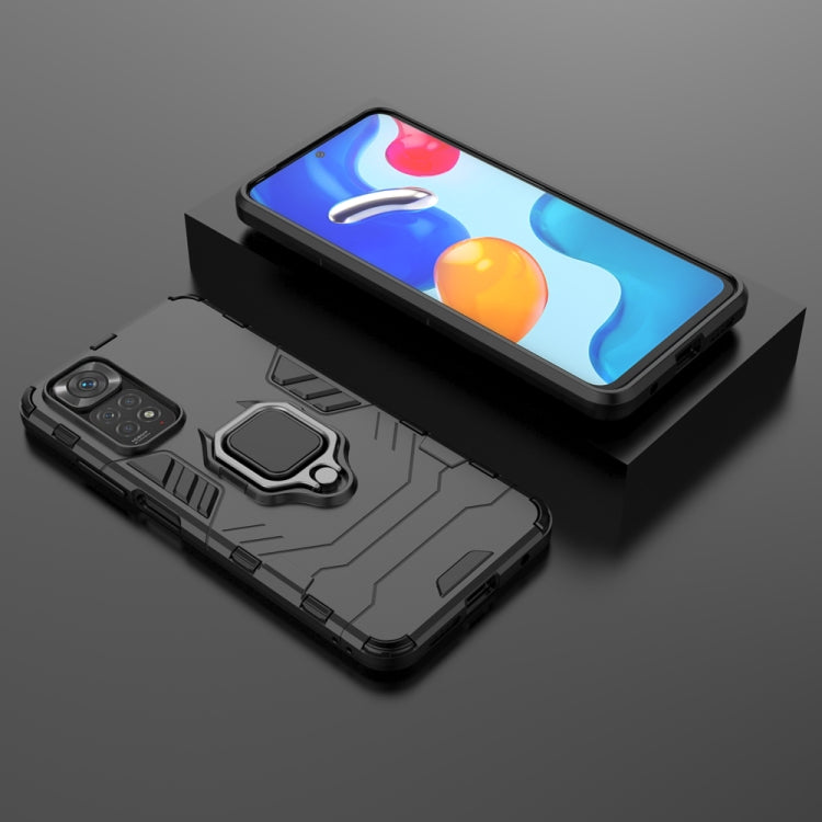 For Xiaomi Redmi Note 11 / Note 11S Global Shockproof PC + TPU Protective Phone Case with Magnetic Ring Holder