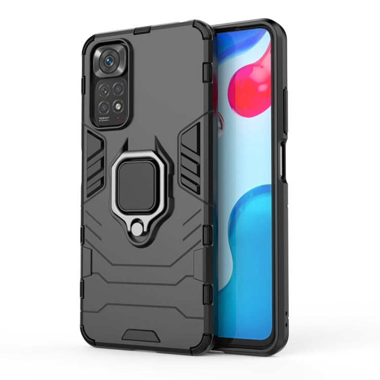 For Xiaomi Redmi Note 11 / Note 11S Global Shockproof PC + TPU Protective Phone Case with Magnetic Ring Holder