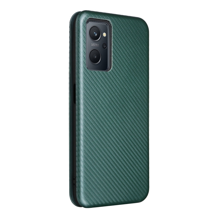 For OPPO Realme 9i / A36 Carbon Fiber Texture Horizontal Flip PU Phone Case