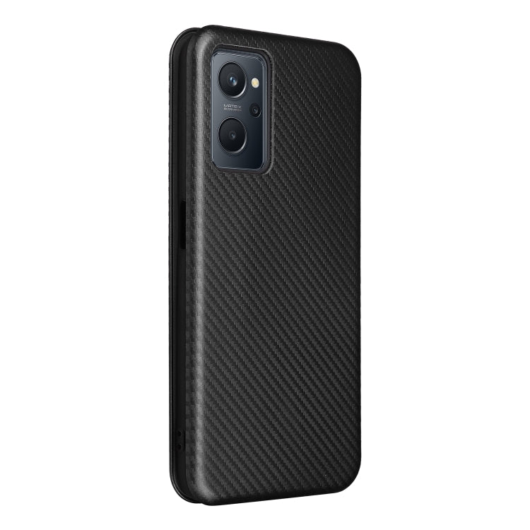 For OPPO Realme 9i / A36 Carbon Fiber Texture Horizontal Flip PU Phone Case