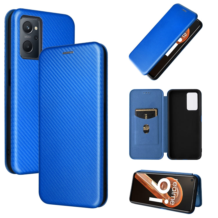 For OPPO Realme 9i / A36 Carbon Fiber Texture Horizontal Flip PU Phone Case