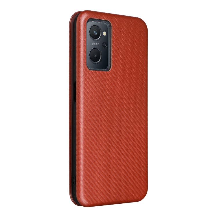 For OPPO Realme 9i / A36 Carbon Fiber Texture Horizontal Flip PU Phone Case