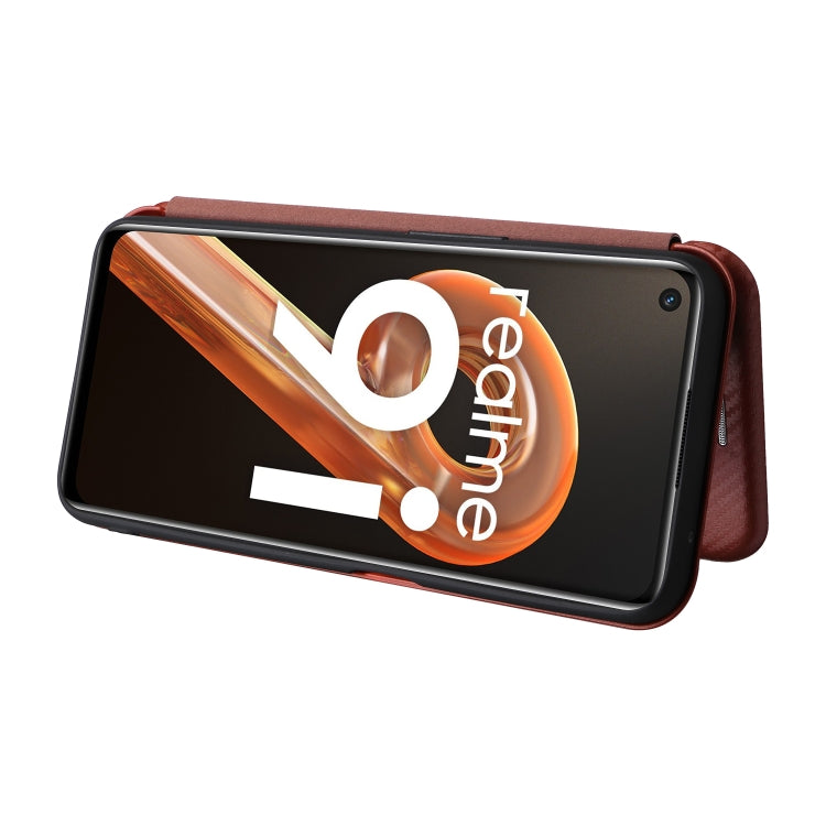 For OPPO Realme 9i / A36 Carbon Fiber Texture Horizontal Flip PU Phone Case