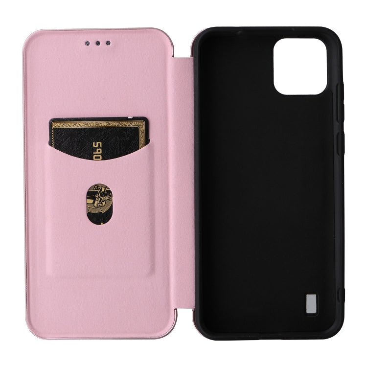 For Blackview A55 Carbon Fiber Texture Horizontal Flip PU Phone Case