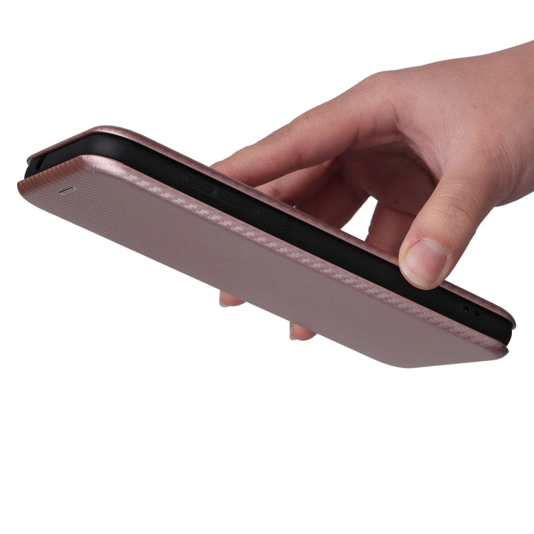 For Blackview A55 Carbon Fiber Texture Horizontal Flip PU Phone Case