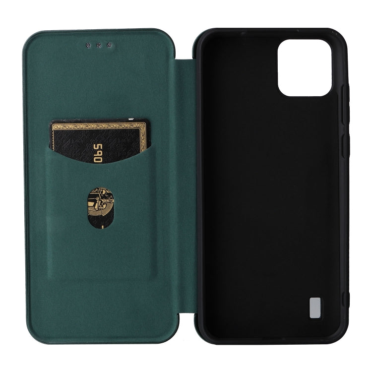 For Blackview A55 Carbon Fiber Texture Horizontal Flip PU Phone Case