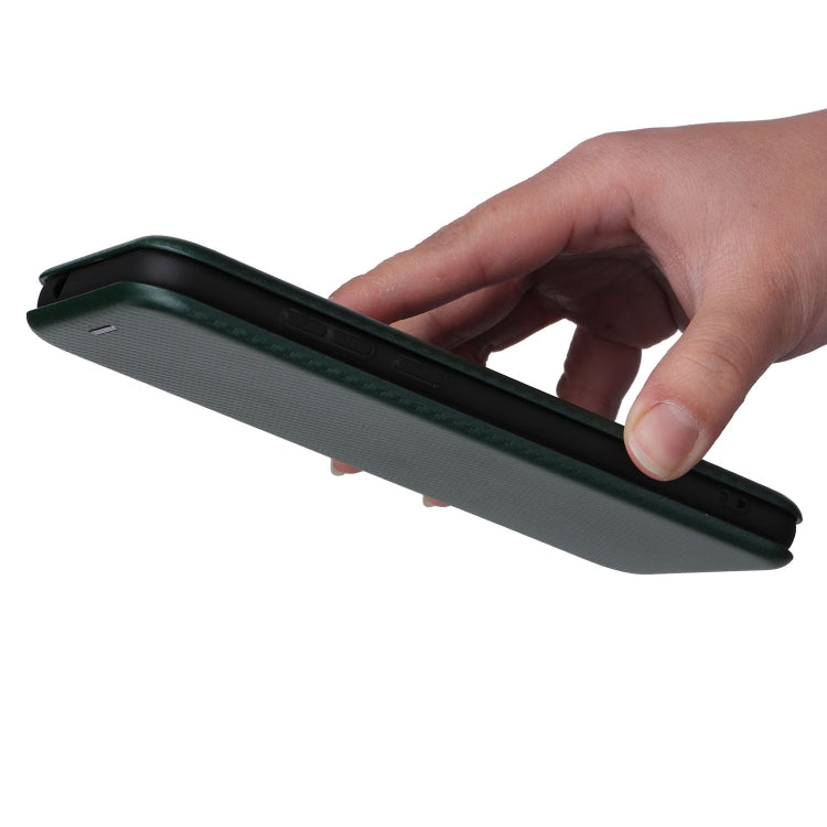 For Blackview A55 Carbon Fiber Texture Horizontal Flip PU Phone Case