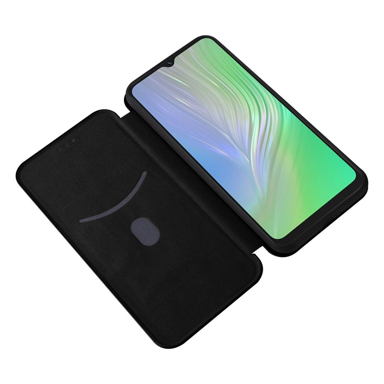 For Blackview A55 Carbon Fiber Texture Horizontal Flip PU Phone Case