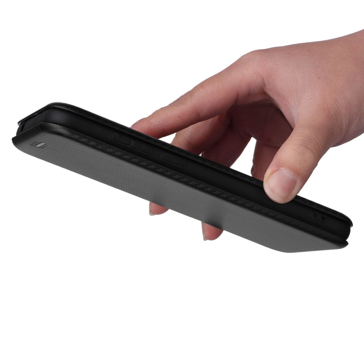 For Blackview A55 Carbon Fiber Texture Horizontal Flip PU Phone Case