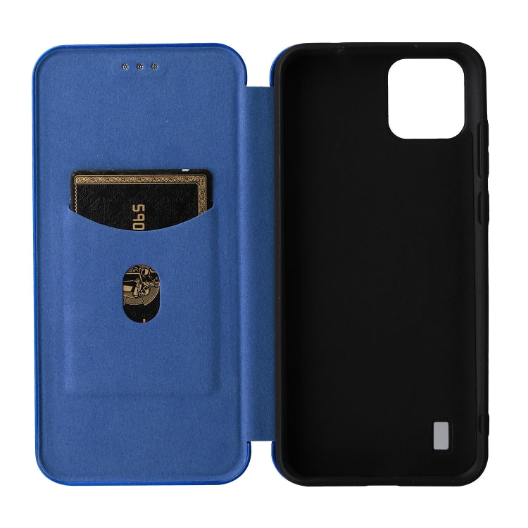 For Blackview A55 Carbon Fiber Texture Horizontal Flip PU Phone Case