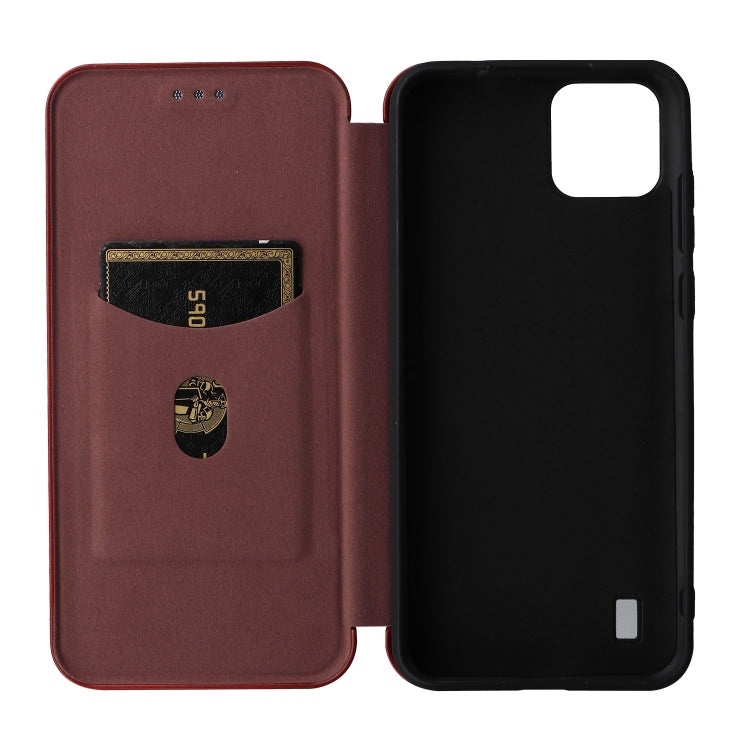 For Blackview A55 Carbon Fiber Texture Horizontal Flip PU Phone Case