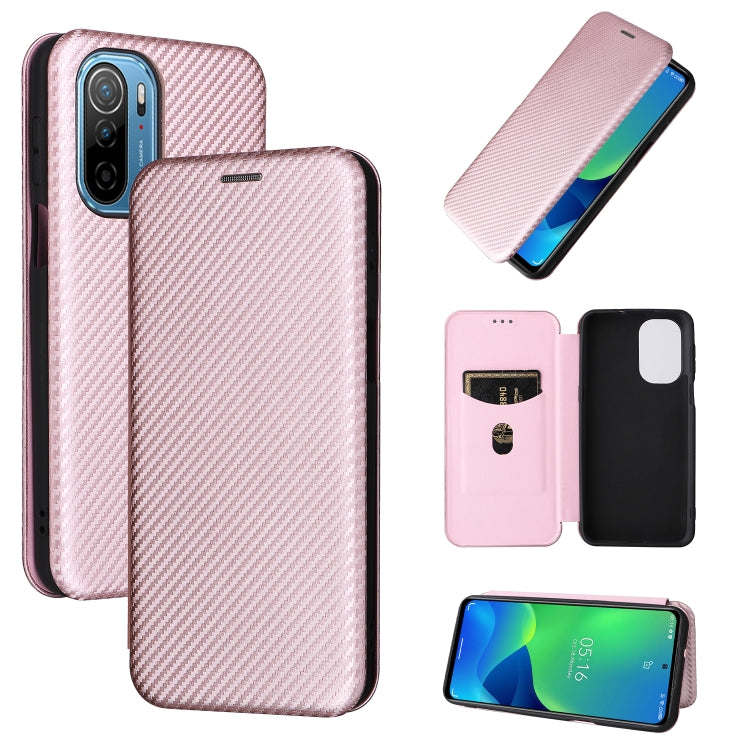 For Ulefone Note 13P Carbon Fiber Texture Horizontal Flip PU Phone Case