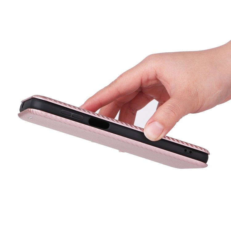 For Ulefone Note 13P Carbon Fiber Texture Horizontal Flip PU Phone Case