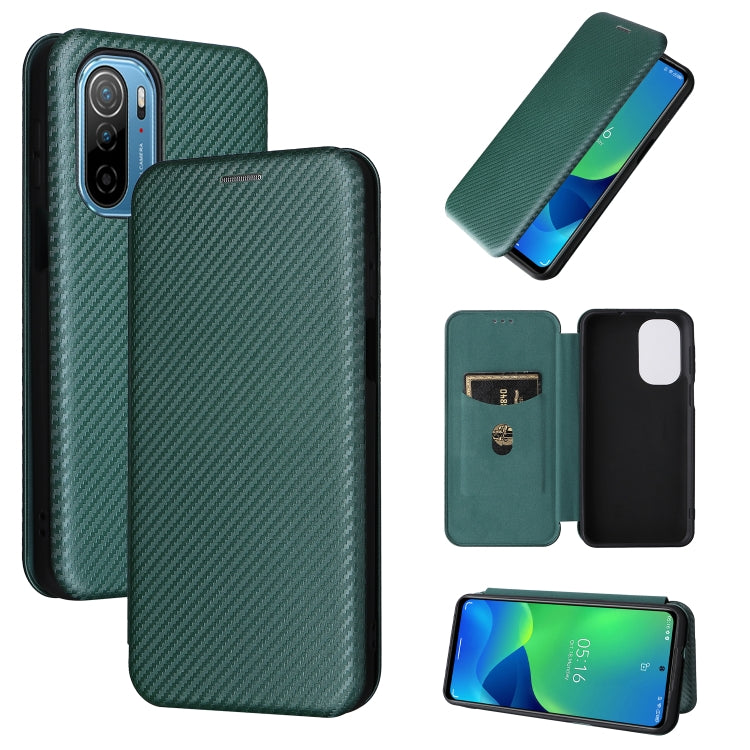 For Ulefone Note 13P Carbon Fiber Texture Horizontal Flip PU Phone Case