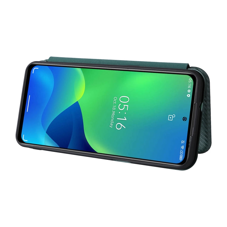 For Ulefone Note 13P Carbon Fiber Texture Horizontal Flip PU Phone Case