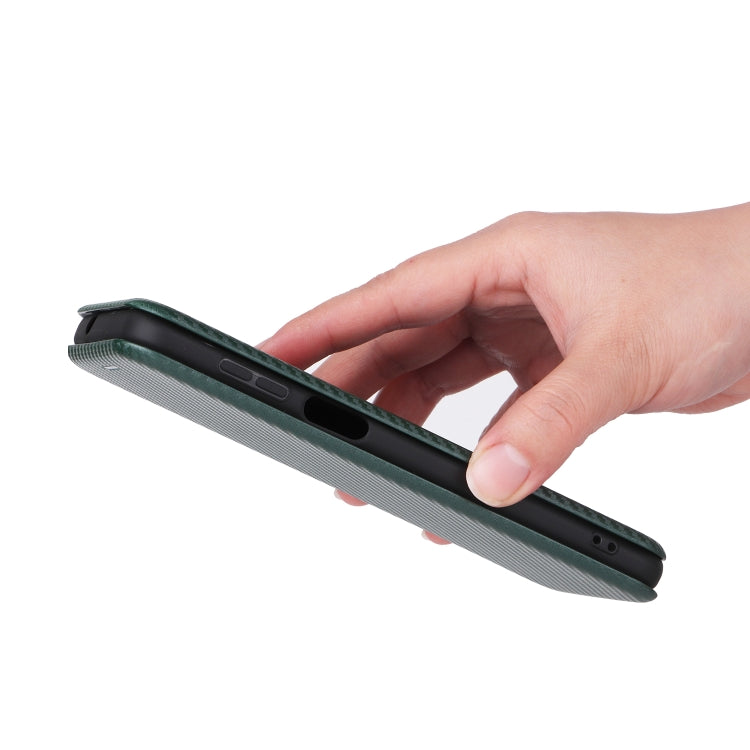 For Ulefone Note 13P Carbon Fiber Texture Horizontal Flip PU Phone Case