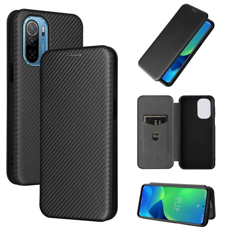 For Ulefone Note 13P Carbon Fiber Texture Horizontal Flip PU Phone Case