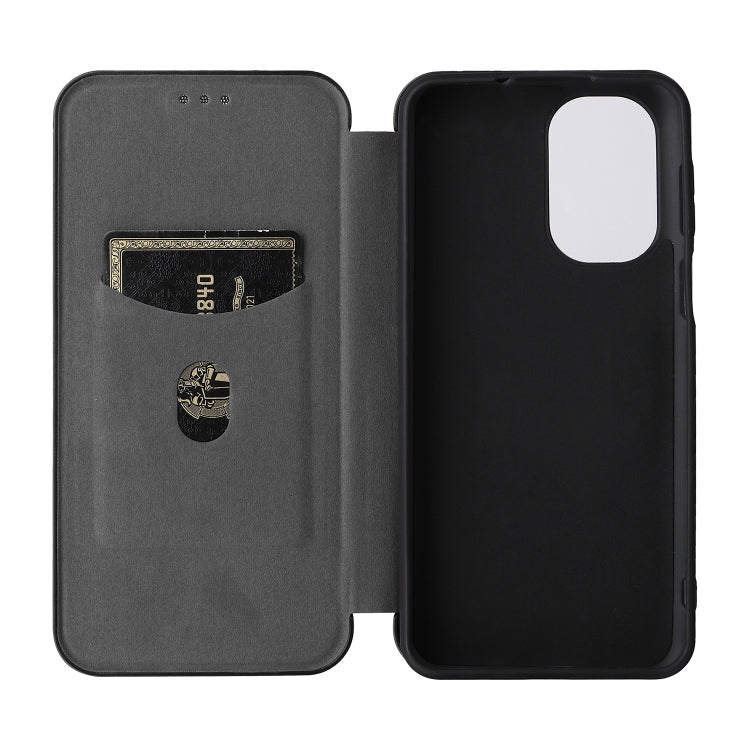 For Ulefone Note 13P Carbon Fiber Texture Horizontal Flip PU Phone Case