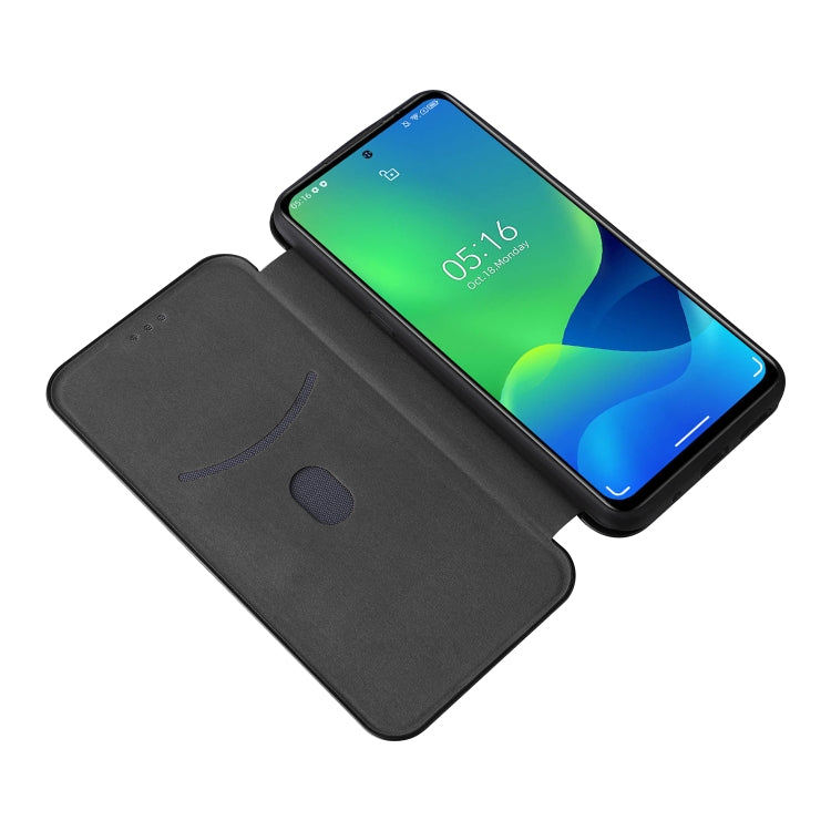 For Ulefone Note 13P Carbon Fiber Texture Horizontal Flip PU Phone Case