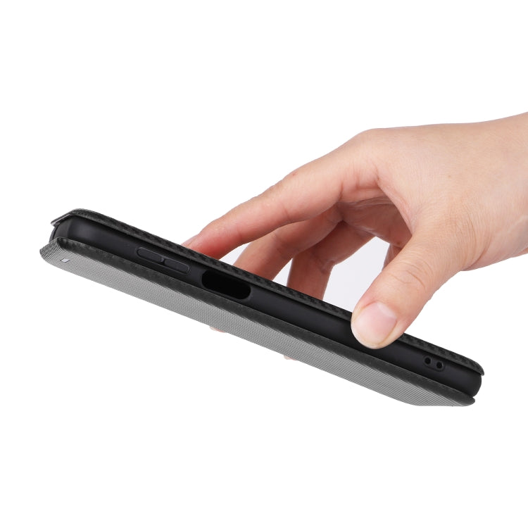 For Ulefone Note 13P Carbon Fiber Texture Horizontal Flip PU Phone Case