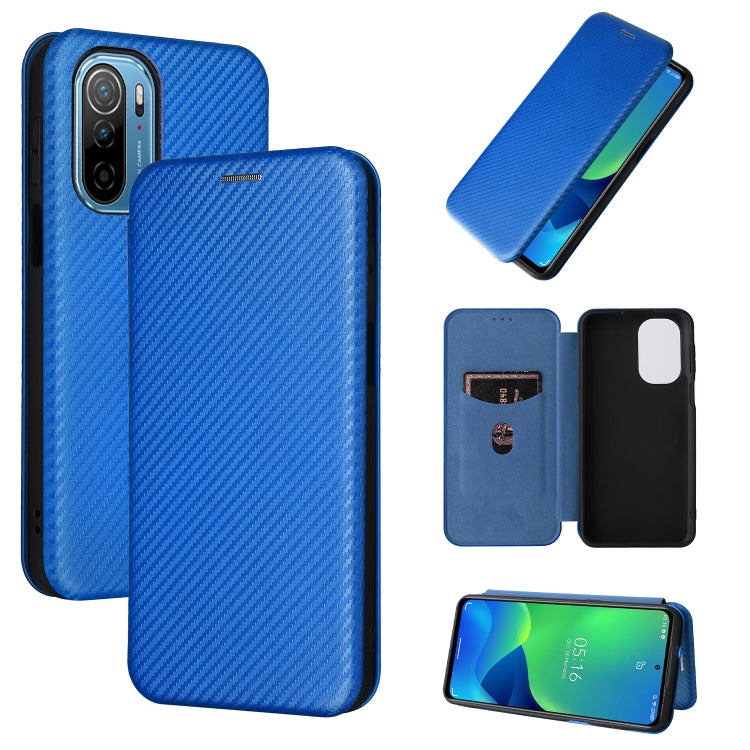 For Ulefone Note 13P Carbon Fiber Texture Horizontal Flip PU Phone Case