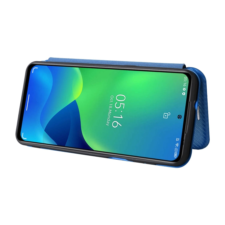 For Ulefone Note 13P Carbon Fiber Texture Horizontal Flip PU Phone Case