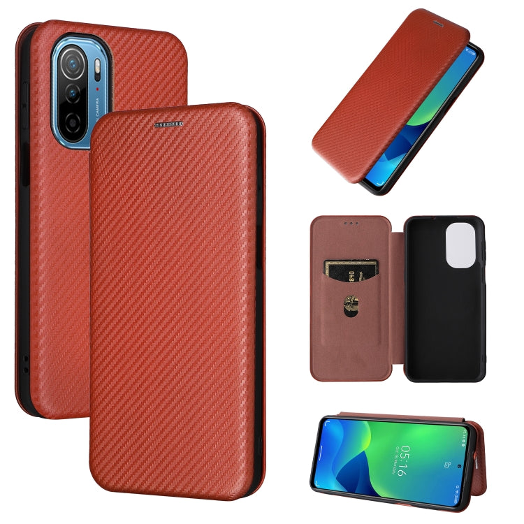 For Ulefone Note 13P Carbon Fiber Texture Horizontal Flip PU Phone Case