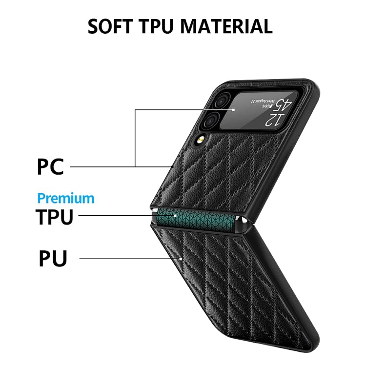 For Samsung Galaxy Z Flip3 5G Rhombus Hinge Phone Case