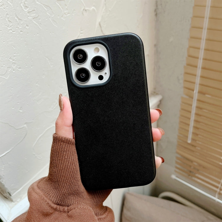 For iPhone 13 Solid Color Leather Phone Case