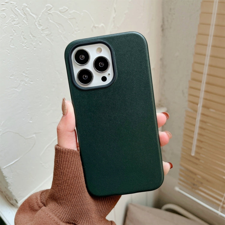 For iPhone 12 / 12 Pro Solid Color Leather Phone Case