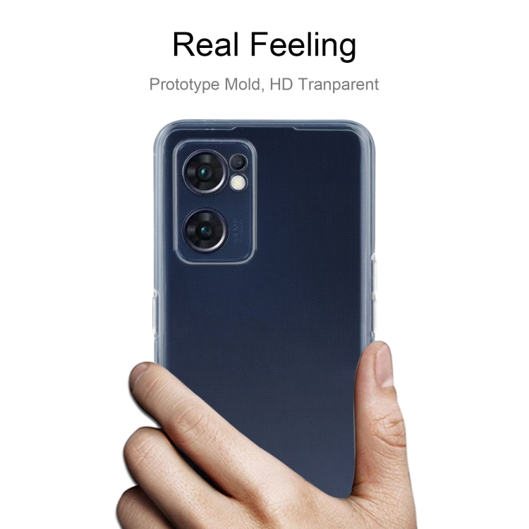 For OPPO Reno7 5G / Find X5 Lite Foreign 0.75mm Ultra-thin Transparent TPU Phone Case