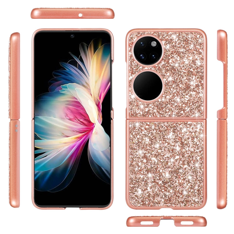 For Huawei P50 Pocket Glitter Powder Shockproof TPU Folding Phone Case