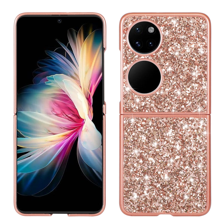 For Huawei P50 Pocket Glitter Powder Shockproof TPU Folding Phone Case
