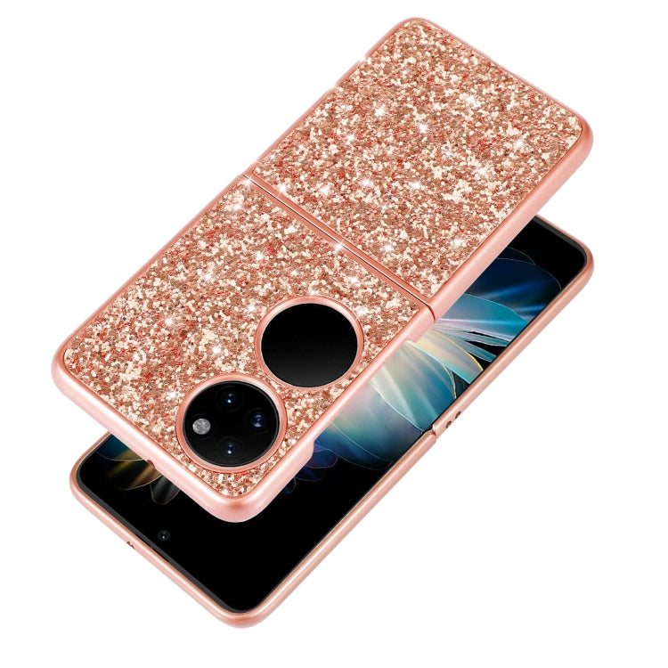 For Huawei P50 Pocket Glitter Powder Shockproof TPU Folding Phone Case