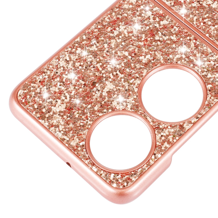 For Huawei P50 Pocket Glitter Powder Shockproof TPU Folding Phone Case