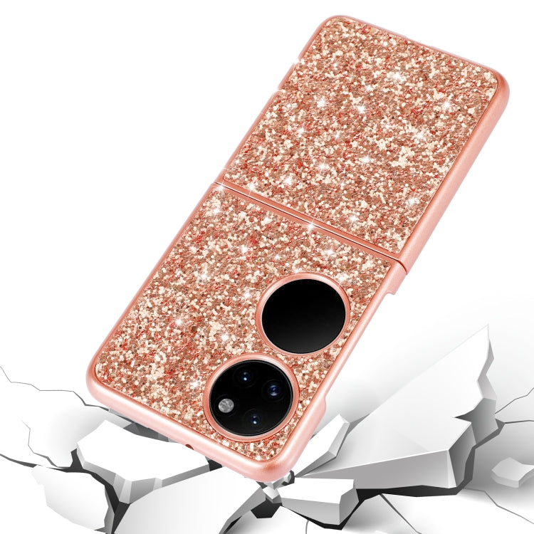 For Huawei P50 Pocket Glitter Powder Shockproof TPU Folding Phone Case