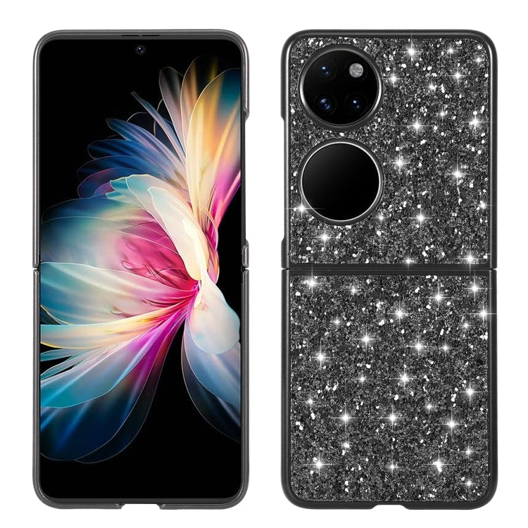 For Huawei P50 Pocket Glitter Powder Shockproof TPU Folding Phone Case