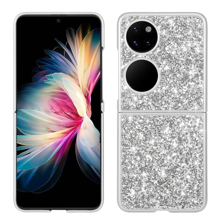 For Huawei P50 Pocket Glitter Powder Shockproof TPU Folding Phone Case