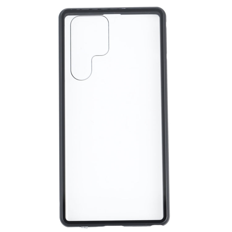 For Samsung Galaxy S22 Ultra 5G HD Magnetic Metal Tempered Glass Phone Case